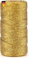 Gold Schnur 1,5Mm 100M Bastelschnur FüR Weihnachten Geschenkverpackung Dekoratio