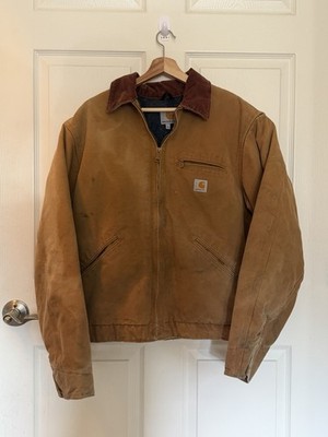 Carhartt Detroit J001 BRN Blanket Lined 125th Anniversary jacket made USA SZ L