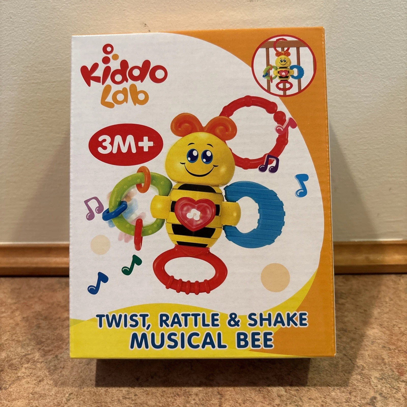 Twist & Rattle Musical Bee Light-Up Toy and Teething Ring for Toddlers - Sens...
Opens in a new wind