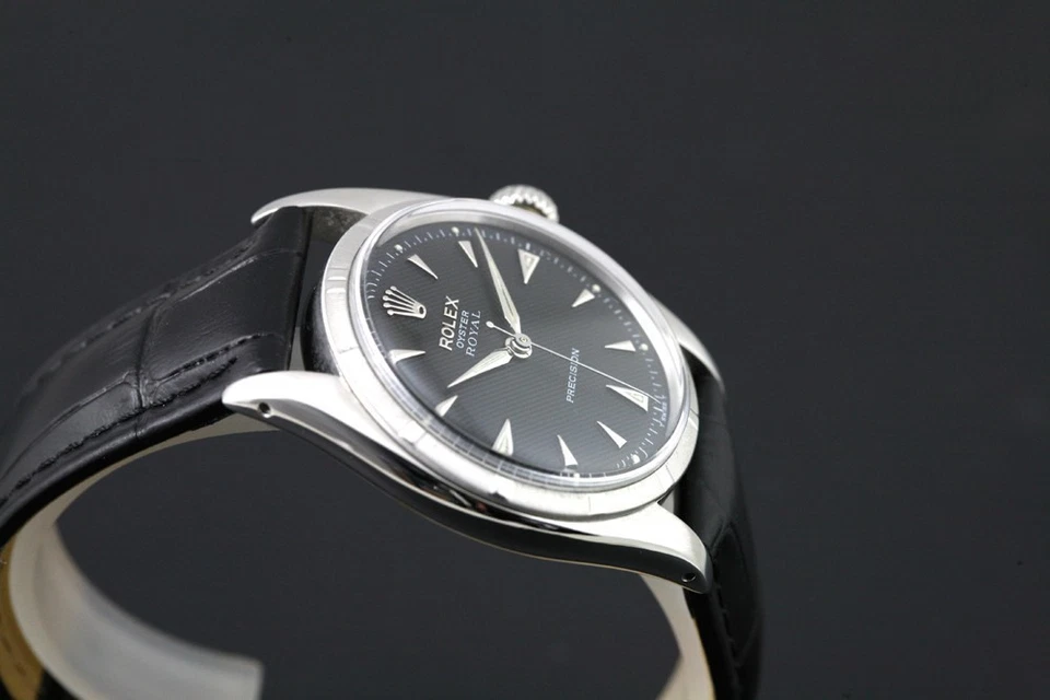 VINTAGE ROLEX OYSTER ROYAL 6427 CAL 1215 MANUAL WINDING BLACK DIAL WATCH - image 4 of 4