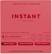 Instant Hydration Electrolytes Powder Packets - Raspberry Electrolyte Drink Mix