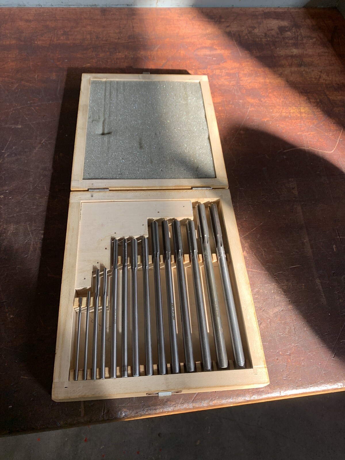 14 PC OverUnder Reamer Set .124.501 in Wood Case eBay