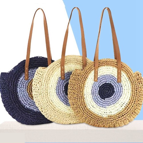 Bolsos de Mano Bolso de Paja de Homo Circular para Mur Bolsa de V5O6 | eBay