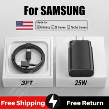 Samsung 25W Super Fast Wall Charger USB-C For Samsung Galaxy S21 Ultra S22 S20