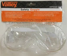 Valley Safety Eye Safety Goggles ANSI Z87.1 Fits over eye glasses, NEW