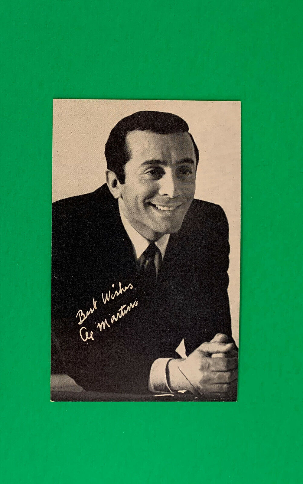1960s Billboard Exhibit Card - Al Martino - With Billboard Bio o