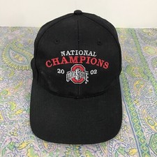 VTG 2002 Ohio State Champions Mens KC Hat Cap Snap Back Black OSU Football #P
