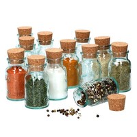 12Er Set GewüRzgläSer 125Ml Aus Recyceltem Glas Korkenglas Tee KräUter GewüRze