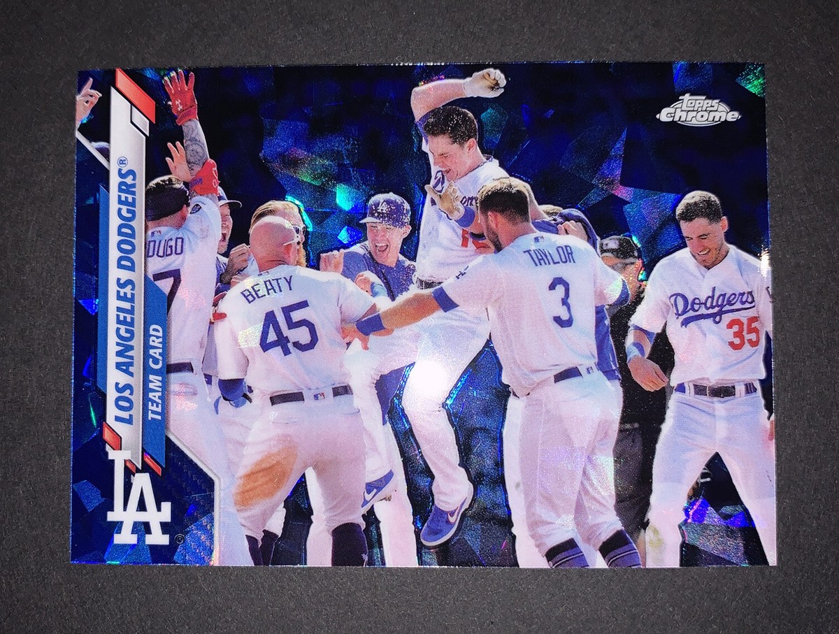 2020 Topps Chrome Sapphire Los Angeles Dodgers Team Card World 