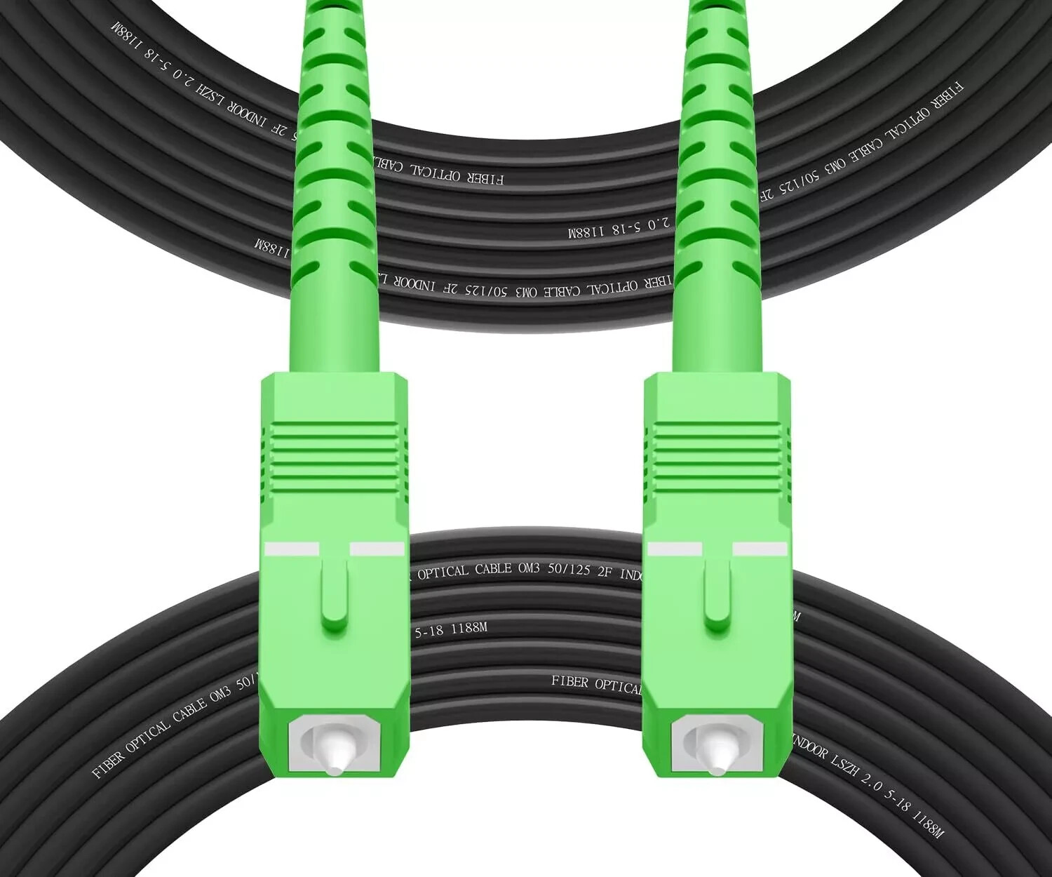 -50M(165ft) SC/APC to SC/APC Outdoor Fiber Optic Cable, Simplex Single Mode F...