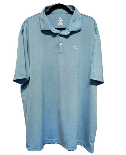 Rhoback Polo Shirt Golf Blue White Striped Logo Short Sleeve Men's Size XXL FLAW | eBay