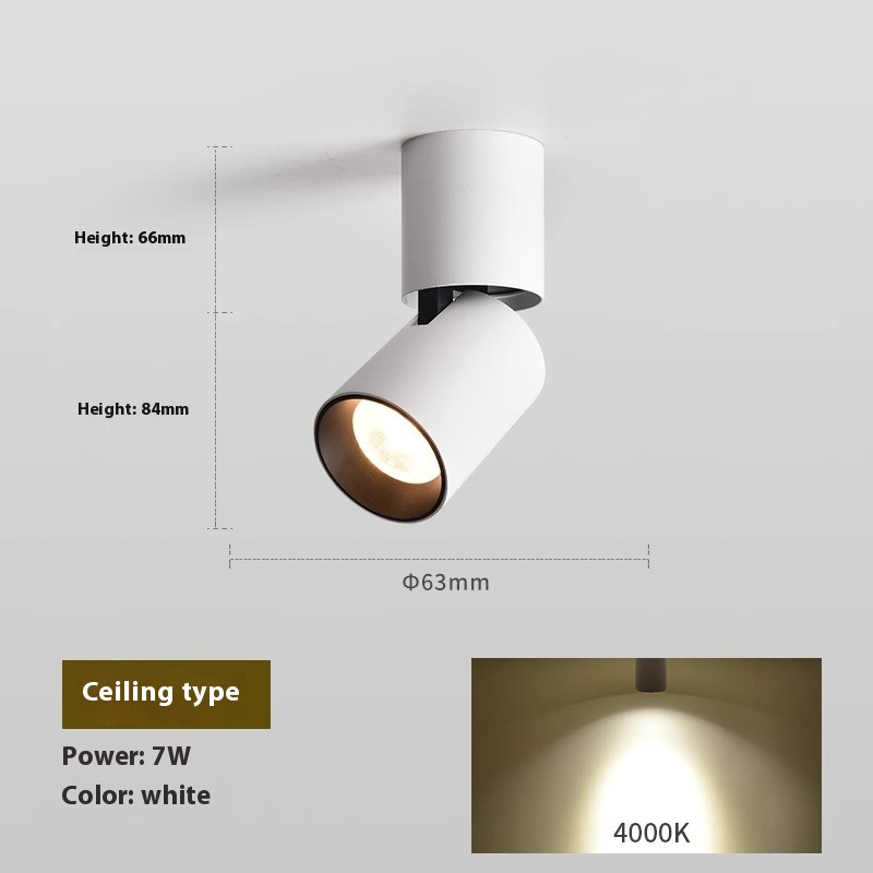 Surface Mounted Spotlight Led Ceiling Light Cutout Adjustable Angle Spot Light