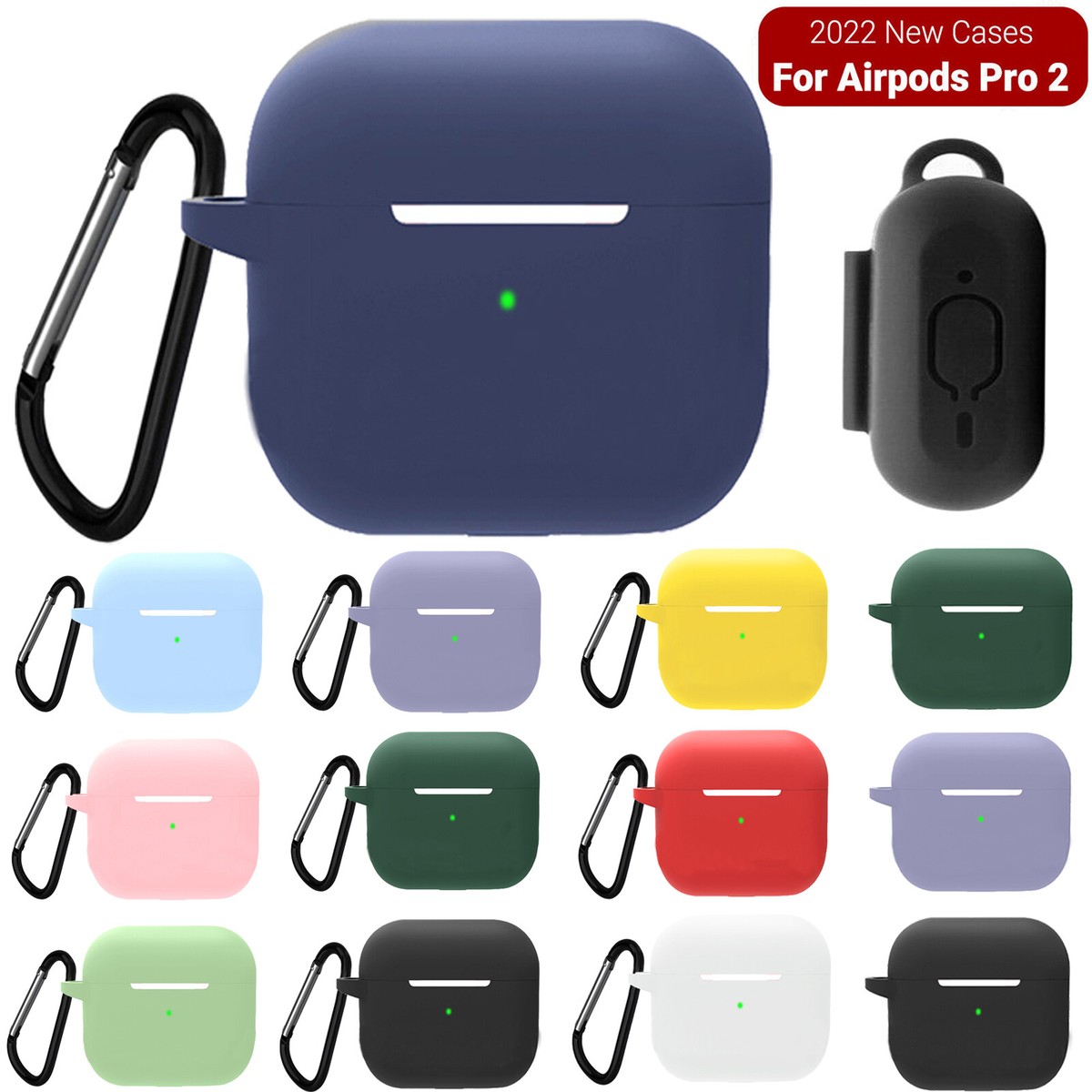 For Apple AirPods Pro 2nd Gen Charging Case Shockproof Soft Silicone Skin  Cover