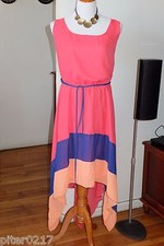 NWT Plus Size Paper Doll Coral Asymmetrical Sleeveless dress, 3X