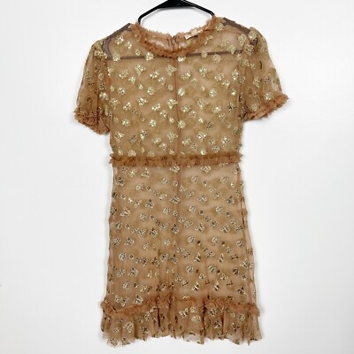 golden garden tulle mini dress MissJophiel Corset Star Gold Champagne Tulle Mini Dress Champagne Gold / Floor Length / US10