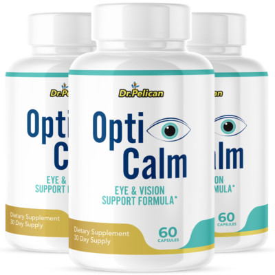OptiCalm- Eye Health Dietary Supplement- Vision Support with Lutein- 3 Bottles