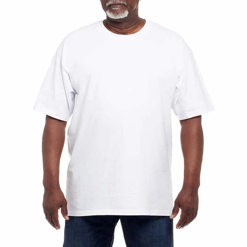 Kirkland Men's 6-pack White 100% Cotton Crew Neck T-shirt FREE SHIPPING! image 2