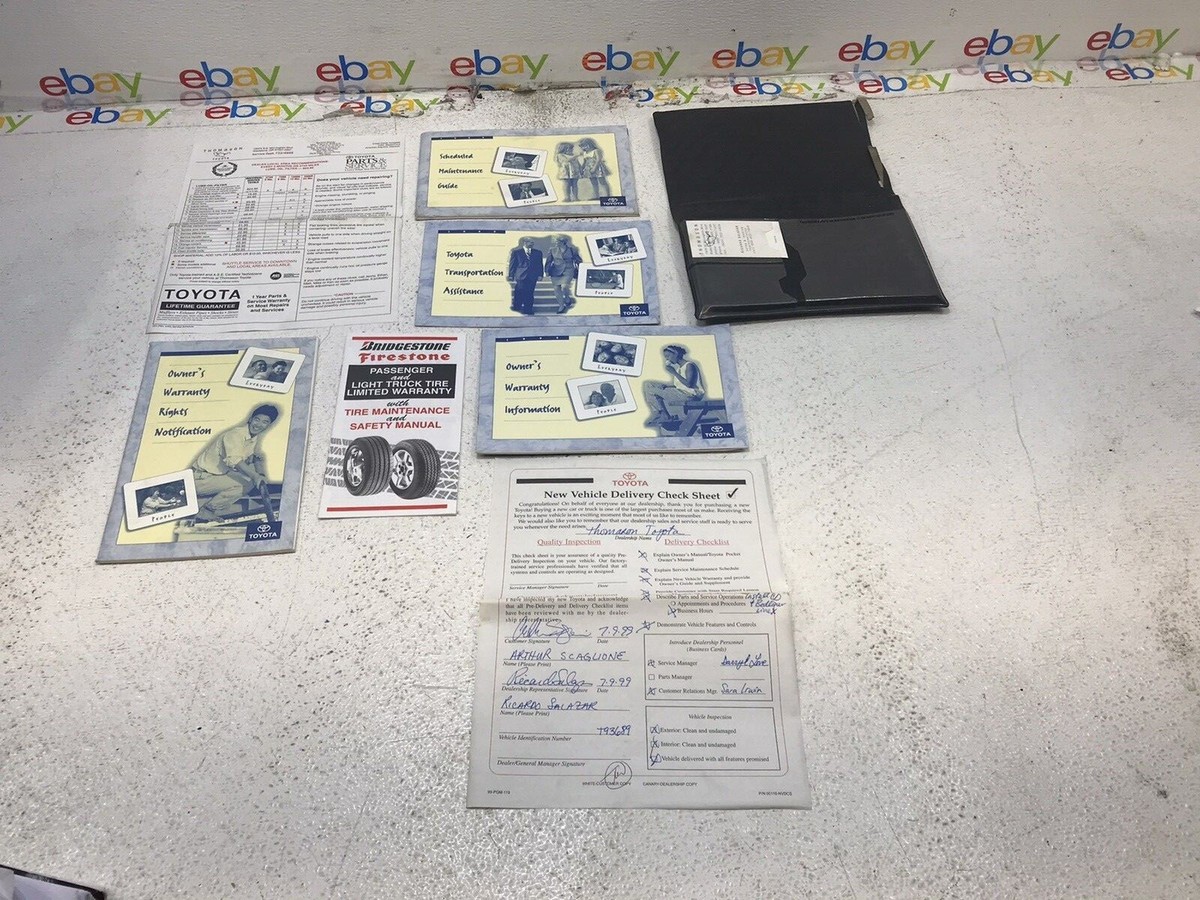 1999 Toyota Tacoma Owners Operator Owner Manual Literature Book