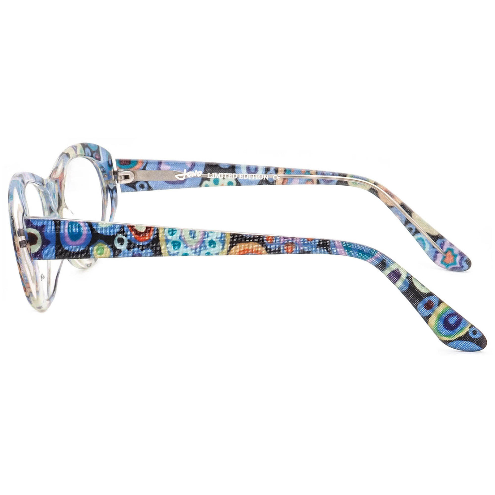 Jono Hennessy Eyeglasses 8209 C833 Limited Edition Blue Art Cat Eye 50[]17 135