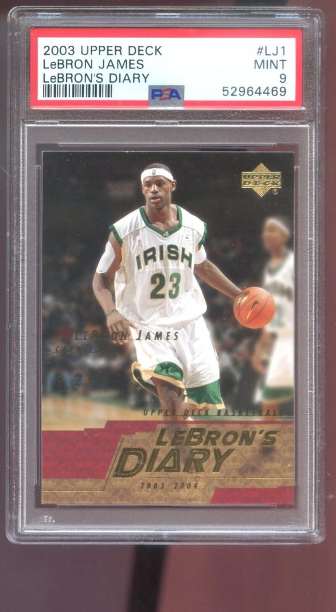 2003-04 Upper Deck #LJ1 Lebron James Diary ROOKIE RC PSA 9 Graded
