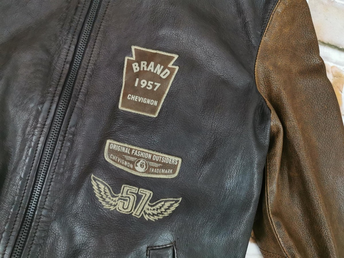 New Chevignon 1957 Vintage Leather Jacket R.W.D. Barry Brown New Chevignon 1957 Vintage Leather Jacket R.W.D. Barry Brown