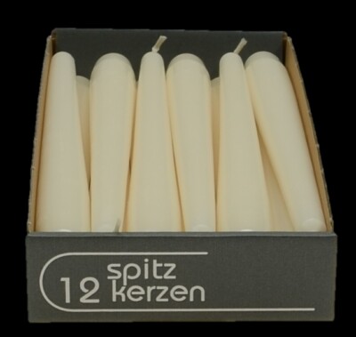 12 x Richard Wenzel Spitzkerze Tafelkerze 250x23 mm ca. 8 h Brenndauer je Kerze