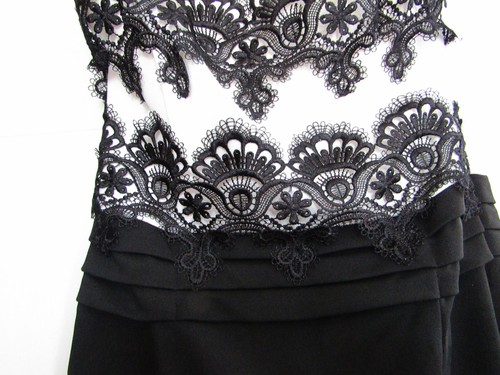 Ladies Summer Black Evening Floral Womens Bodycon Party Formal Dress Size 10-12 - Picture 6 of 24