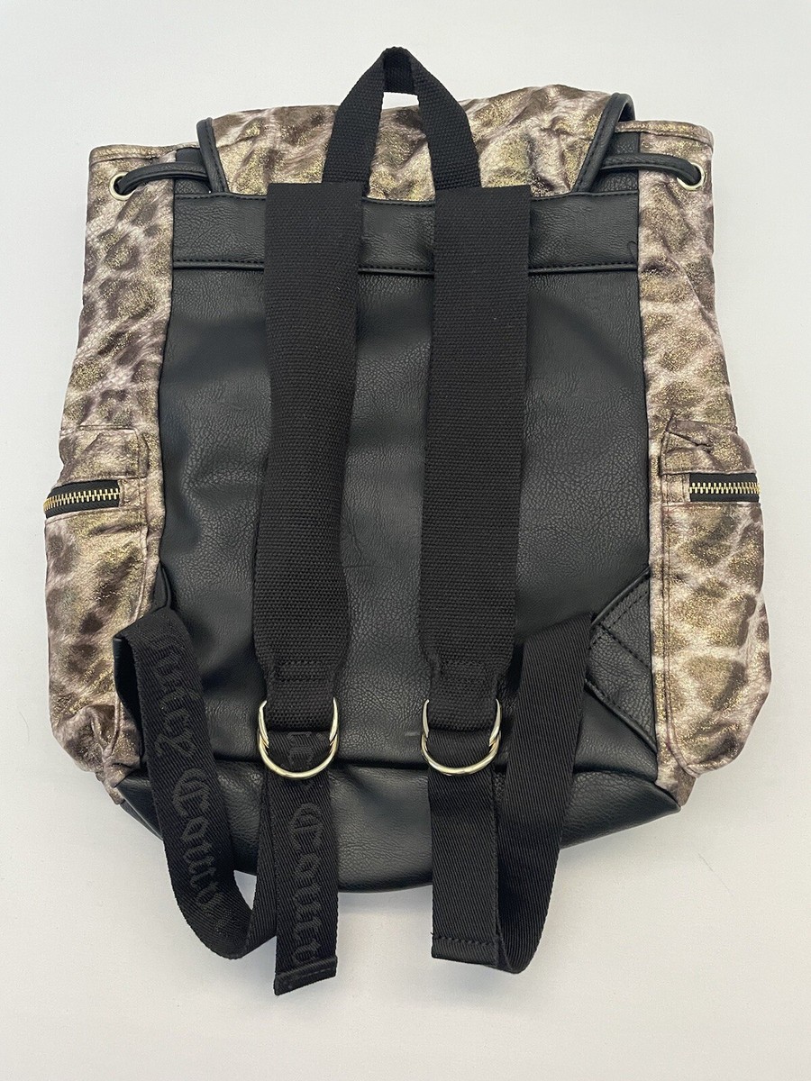 Juicy Couture Vintage Y2K Leopard Cheetah Backpack Bag 