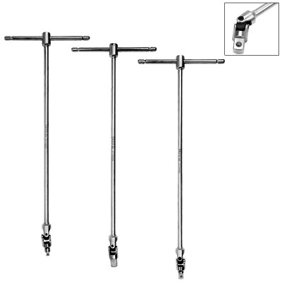 Gelenk-Steckschlüssel Gelenkschlüssel Stecknuss 450mm T-Griff 1/4'' 3/8'' 1/2''
