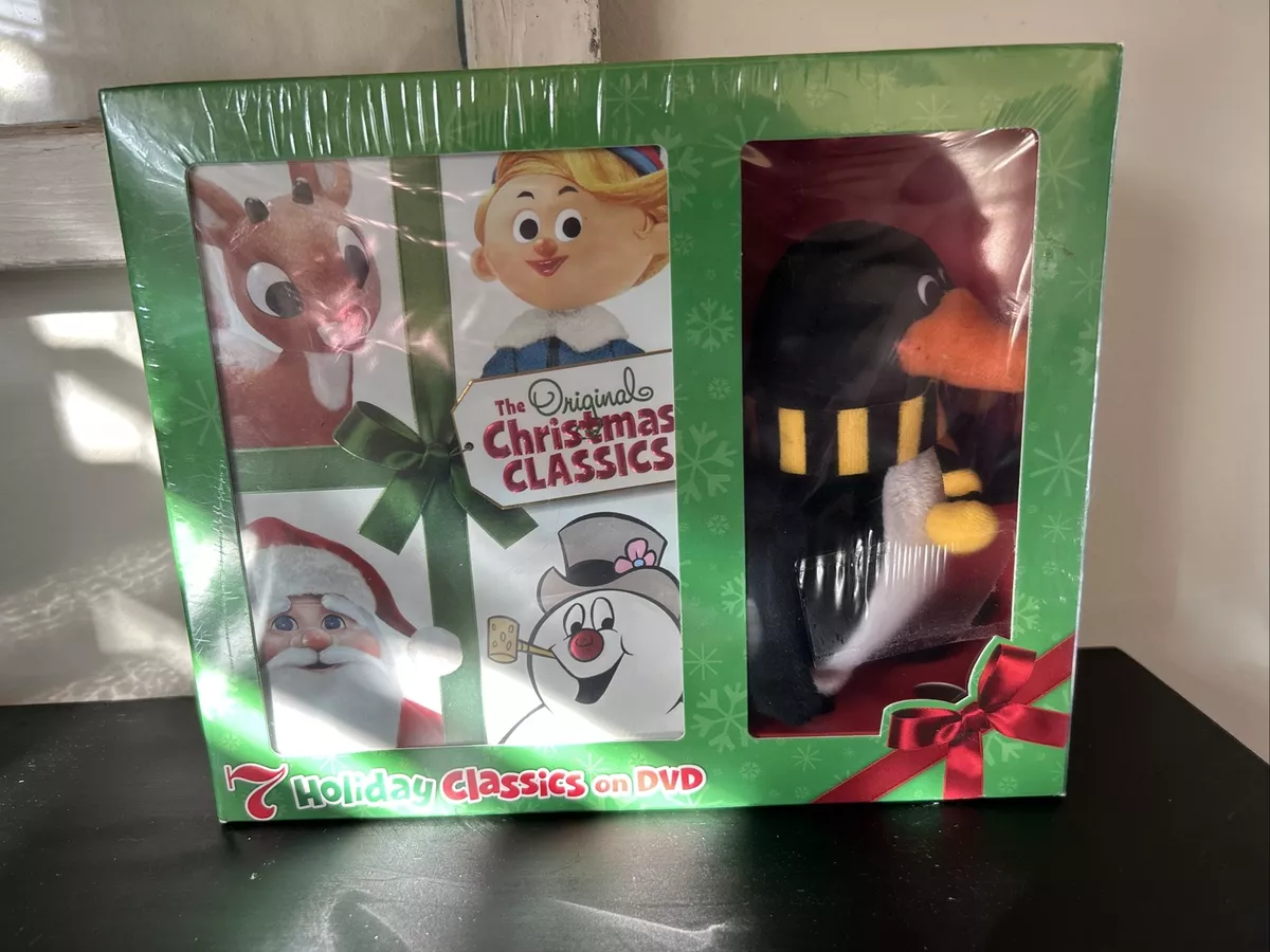 Original Christmas Classics DVD Box Set with Topper Plush Santa