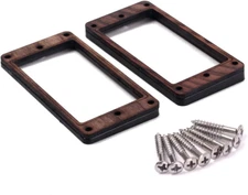 2 Pcs Rosewood Curved Bottom Humbucker Pickup Ring Set for Epiphone Guitar Acces