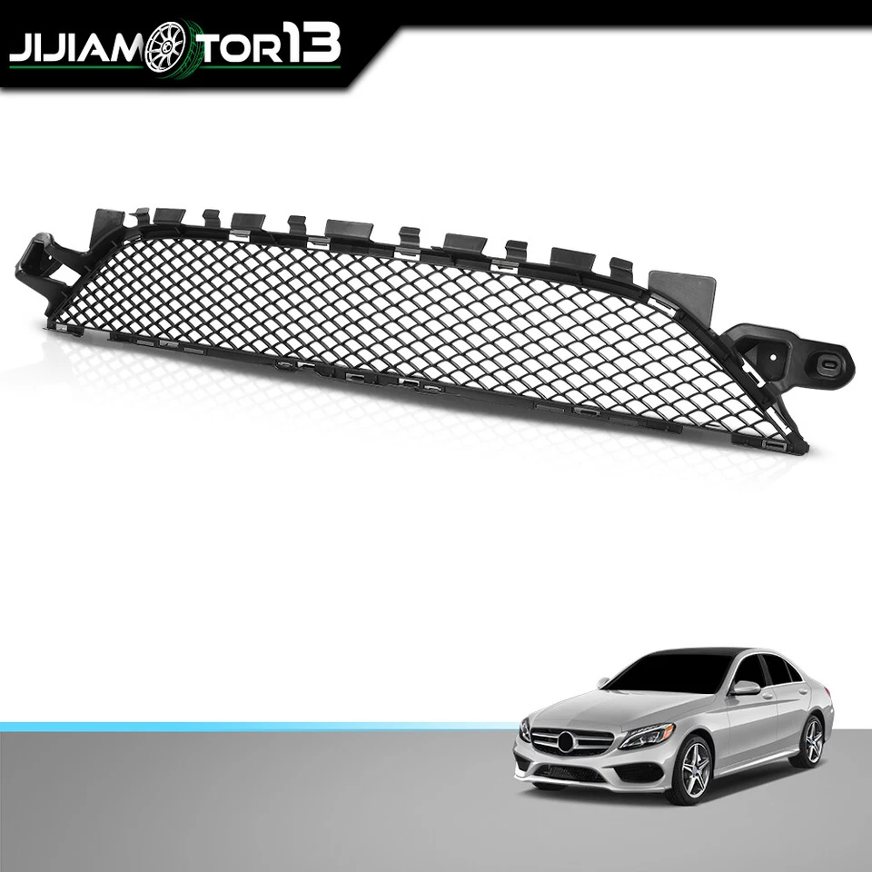 Bumper Grille Textured Black Center Fits 15-18 Mercedes Benz C300 17-18 C43 AMG - Image 2 of 4