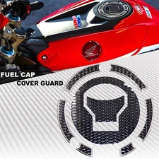 BLACK&CHROME SILVER GAS TANK FUEL CAP COVER PROTECT GUARD 13-23 CB/CBR 500/650F