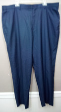 Perry Ellis Men  s Dress Pants Blue 42 x 30 Portfolio Stretch Waist Classic Fit