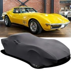 For Chevy Corvette C3 1968-1982 Satin Stretch Car Cover Indoor Dustproof Scratch