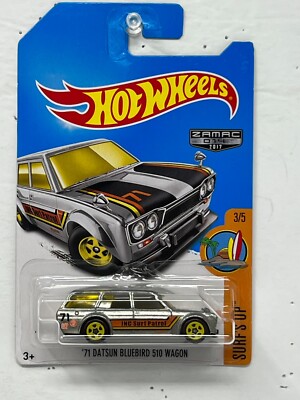 Hot Wheels Zamac Surf's Up '71 Datsun Bluebird 510 Wagon 1:64