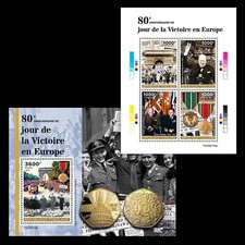 WWII 80th Anniversary V-E Day Winston Churchill MNH Stamps 2025 Togo M/S + S/S
