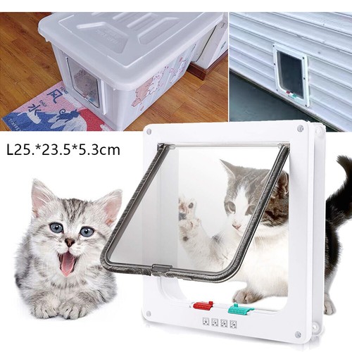 XL Lockable Pet Door 4 Way Locking Small Medium Large Dog Cat Flap