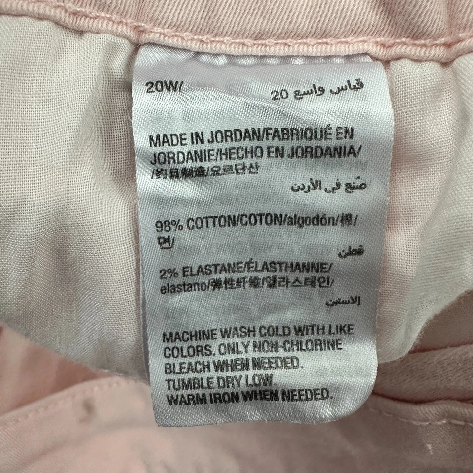 Charter Club Bristol Skinny Ankle Women's size 20W Pink Denim Jeans - Image 4 of 4