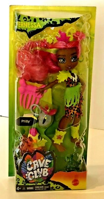 Cave Club Doll Fernessa with Dinosaur Pet Ptilly Pink Hair Prehistoric Kids 