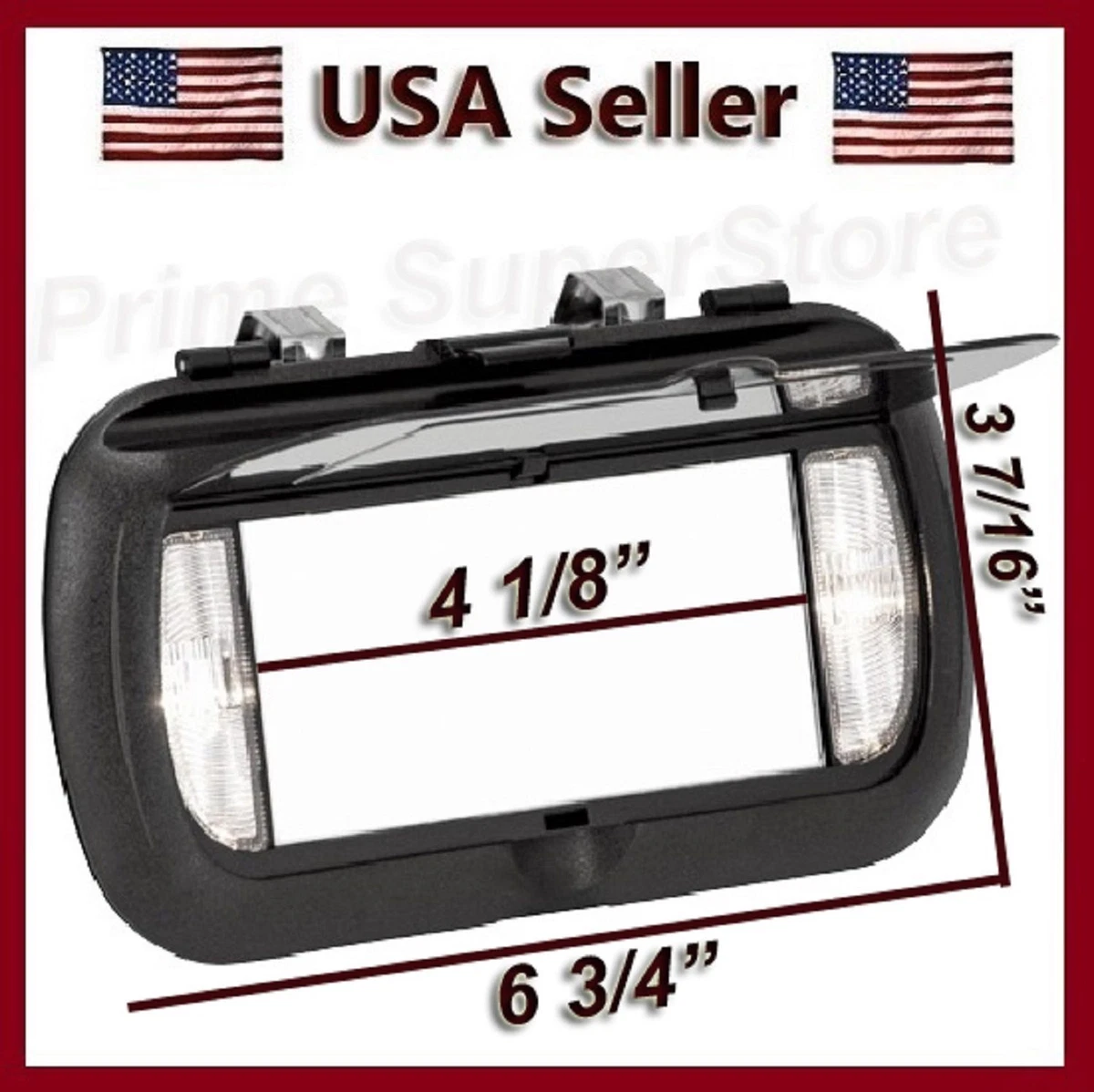 Illuminated visor 2024 mirror car