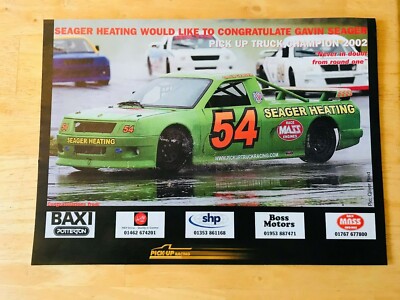 GAVIN SEAGER PICK UP TRUCK CHAMPION 2002 POSTER WERBUNG FERTIG RAHMEN A4 GRÖSSE # D