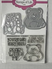 The Stamps Of Life Pudgie Bear Clear Photopolymer Stamps & Dies