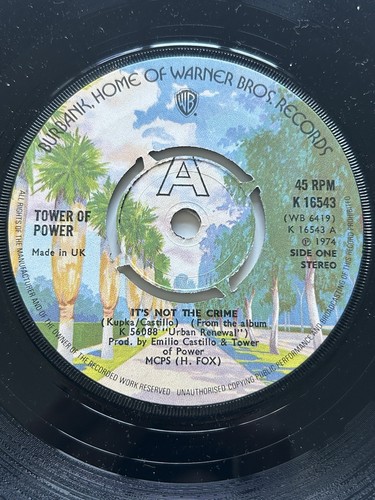 Tower Of Power – It's Not The Crime 7" Vinyl Record Soul Funk Blues EX - 第 1/7 張圖片
