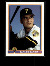 1991 Bowman Carlos Garcia #531 (RC) Pittsburgh Pirates Rookie Baseball Card. rookie card picture