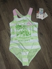 Minecraft Girls 1-piece Swimsuit Size XS 4-5 New UPF 50  B10 