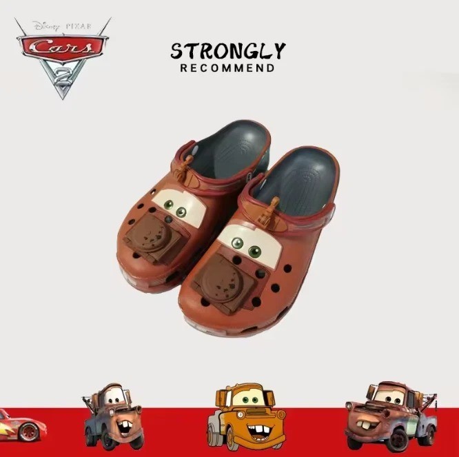 Zuecos clásicos Crocs Disney Cars Mater Personaje Marrón Adultos Niños Nuevos