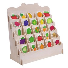 HOTCAN Display Stand for Vendors 16 POCKET 4 Tier Wooden Rack 18X9X18" New Boxed