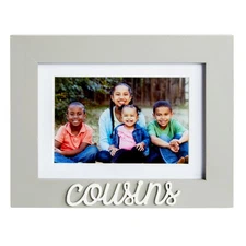 Cousins Picture Frame for 4x6 and 5x7 Inch Photos, Gray, 9 x 0.5 x 7.1 In