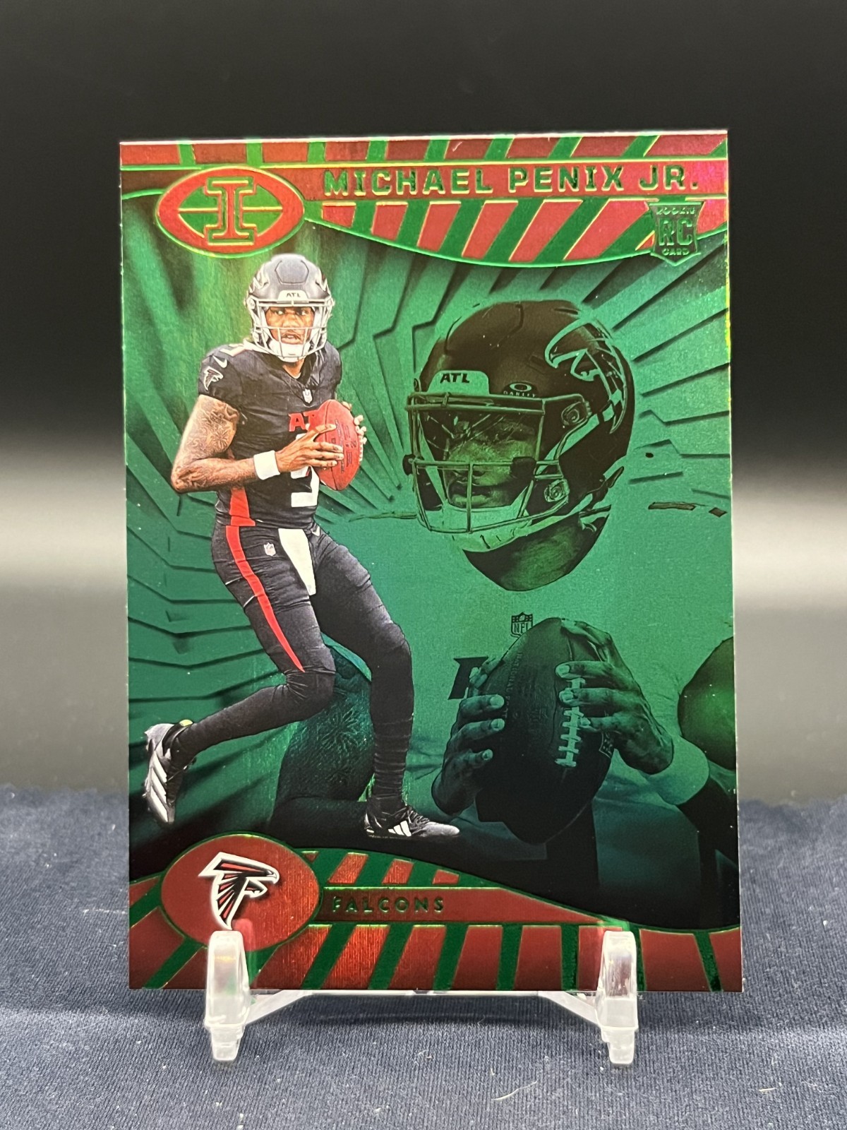 2024 Panini Illusions - Michael Penix Jr. #4 Trophy Collection Emerald (RC)